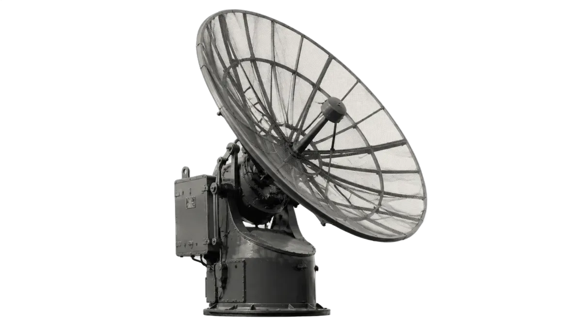 Vintage radar antenna dish